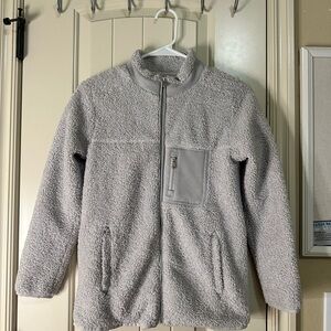 Cooper key gray girls coat faux fur Size 10/12